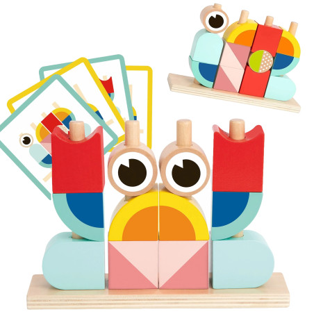 TOOKY TOY Creative ruumilised puidust klotsid 3d krabid