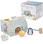 VIGA PolarB Drewniany Przebijak Igloo z Młoteczkiem Figurkami i Sorterem
