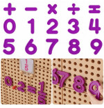 MASTERKIDZ Skaičių ir ženklų rinkinys, skirtas mokytis skaičiavimo ir matematikos, skirtas STEM sieninėms plokštėms 82 el.