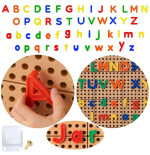MASTERKIDZ abėcėlės raidžių rinkinys (didelis ir mažas), skirtas STEM sieninėms plokštėms 122 el.