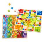Žaisliniai loginiai stalo žaidimai 2in1 "Ludo Chinese" + "Free the Animals