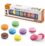VIGA Drewniane Ciastka Kolorowe Ciasteczka Zestaw Makaroników 8 szt