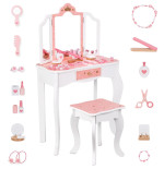 TOOKY TOY Medinis tualetas su kėde Sulankstomas veidrodis Priedai 15 el.