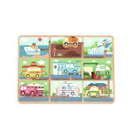 TOOKY TOY Labirynt Drewniany Pojazdy Układanka