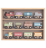 Tooky Toy Drewniane Pojazdy Wagoniki na Magnes