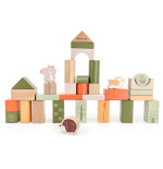 VIGA PolarB Drewniane Klocki Bloki Montessori Zwierzęta 50 el.