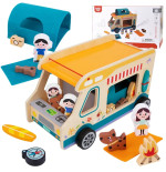 Tooky Toy Drewniany Kamper Postacie Kemping