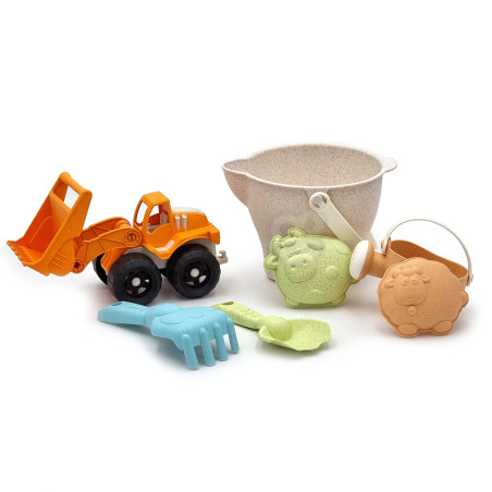 WOOPIE GREEN liivakomplekt + ekskavaator ämbris 7 El. BIODEGRADOUS ORGANIC MATERIAL