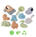 WOOPIE GREEN Smilšu komplekts ar automašīnu 10 el. BIOLOĢISKI NOĀRDĀMS ORGANISKAIS MATERIĀLS