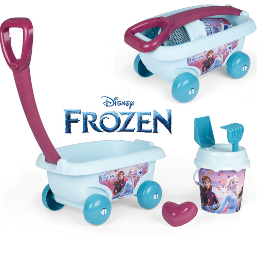 SMOBY vežimėlio ir smėlio rinkinys su FROZEN ledynmečio tema