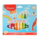 "Jumbo colour folding box markers 12 pcs.