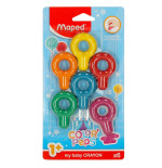 Baby Colorpeps apaļi plastmasas krītiņi 6 gab.