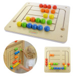 MASTERKIDZ Tablica Ścienna Edukacyjna Labirynt Koraliki Montessori