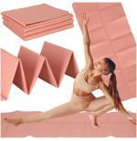 Foldable yoga exercise mat 183x61x0,4 cm pink