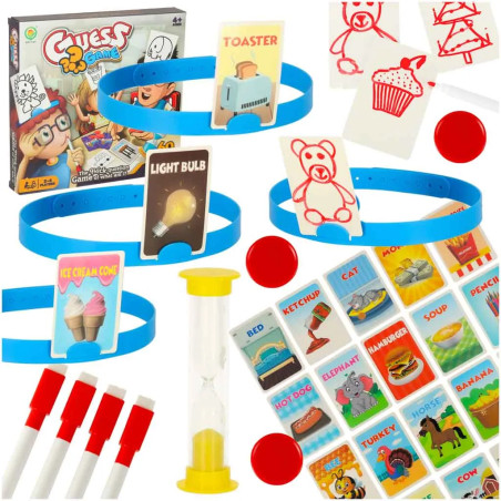 Kas es esmu! Uzminēt zīmējumu Ģimenes sociālā spēle bērniem