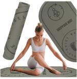 Yoga jumping training mat soundproof, non-slip 127x63x0,6 cm, black