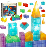 3D Magnetic Construction Bricks LED Lighted 64 pcs.