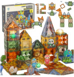 3D Magnetic Building Blocks Illuminated Animal Park 124 el.