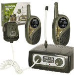 Raidruļruņu komplekts bērniem ar centrāli haki krāsā