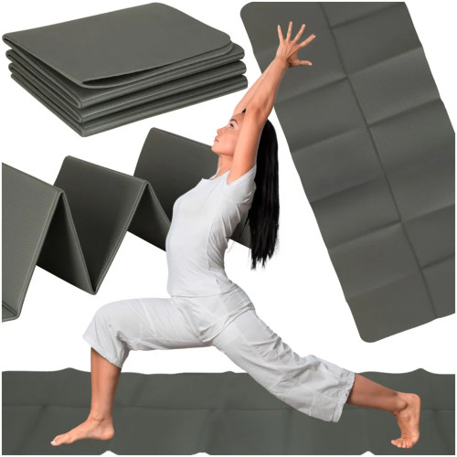 Foldable yoga exercise mat 183x61x0,4 cm