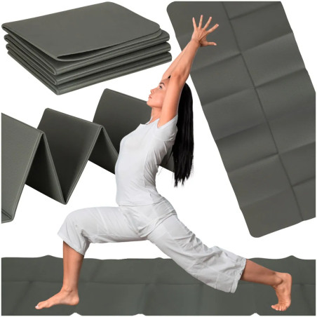 Foldable yoga exercise mat 183x61x0,4 cm