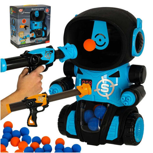 Näljane robot sihtmärgi laskmine arcade mäng komplekt relv + pallid