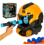 Tikslinio šaudymo roboto galvos arcade žaidimo rinkinys pistoletas + kamuoliukai