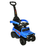 SUV pushing with sound and lights blue