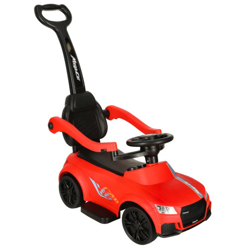 3-in-1 autokäru heliga, tuledega, punane