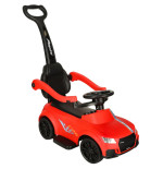 3-in-1 auto ratiņi ar skaņu, gaismām, sarkanā krāsā