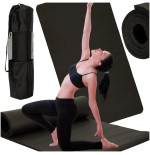 Yoga training mat thick 185x80x1,5 cm black