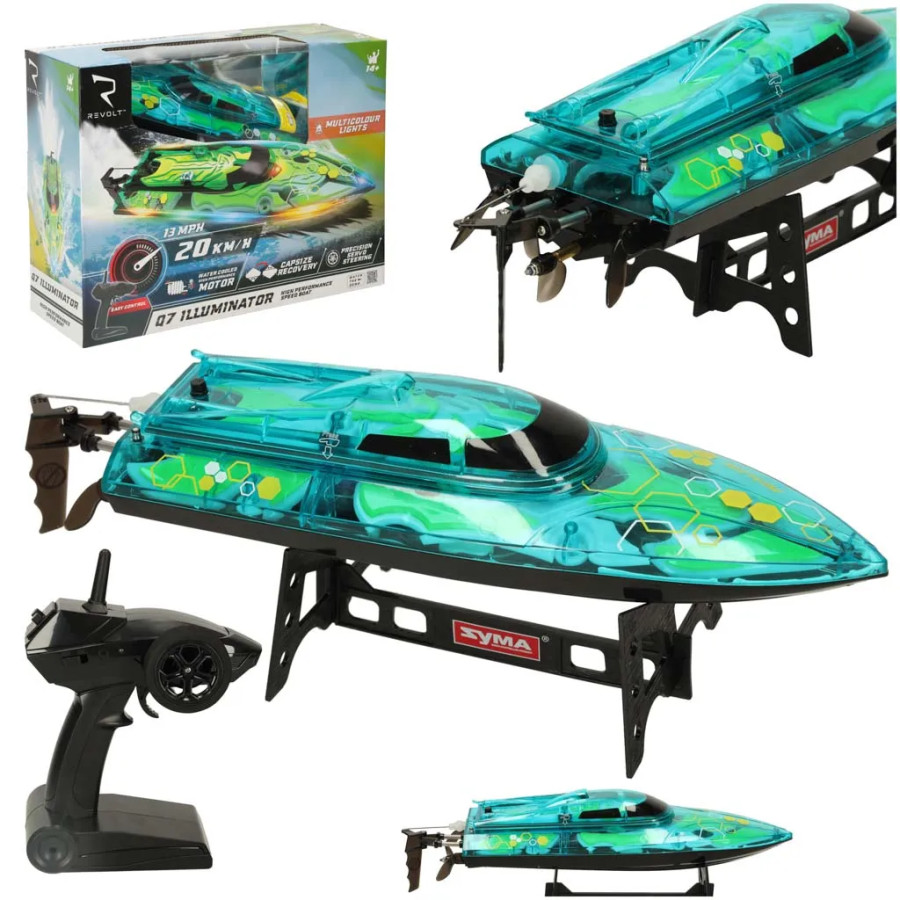 Remote control RC boat Revolt ILLUMINATOR green