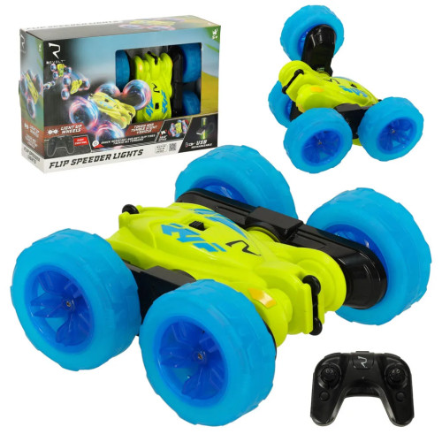 RC Revolt Flip Speeder kaugjuhtimispuldiga auto valgustatud ratastega