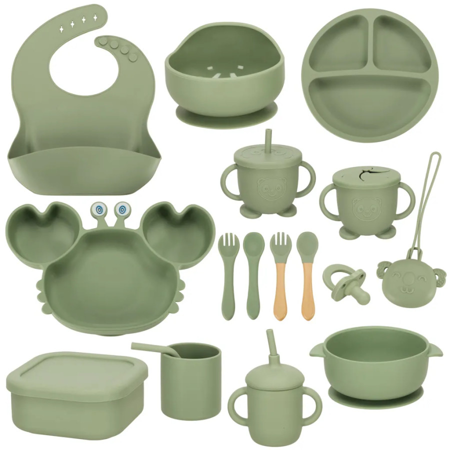 Children's silicone dishes crab 19 el green