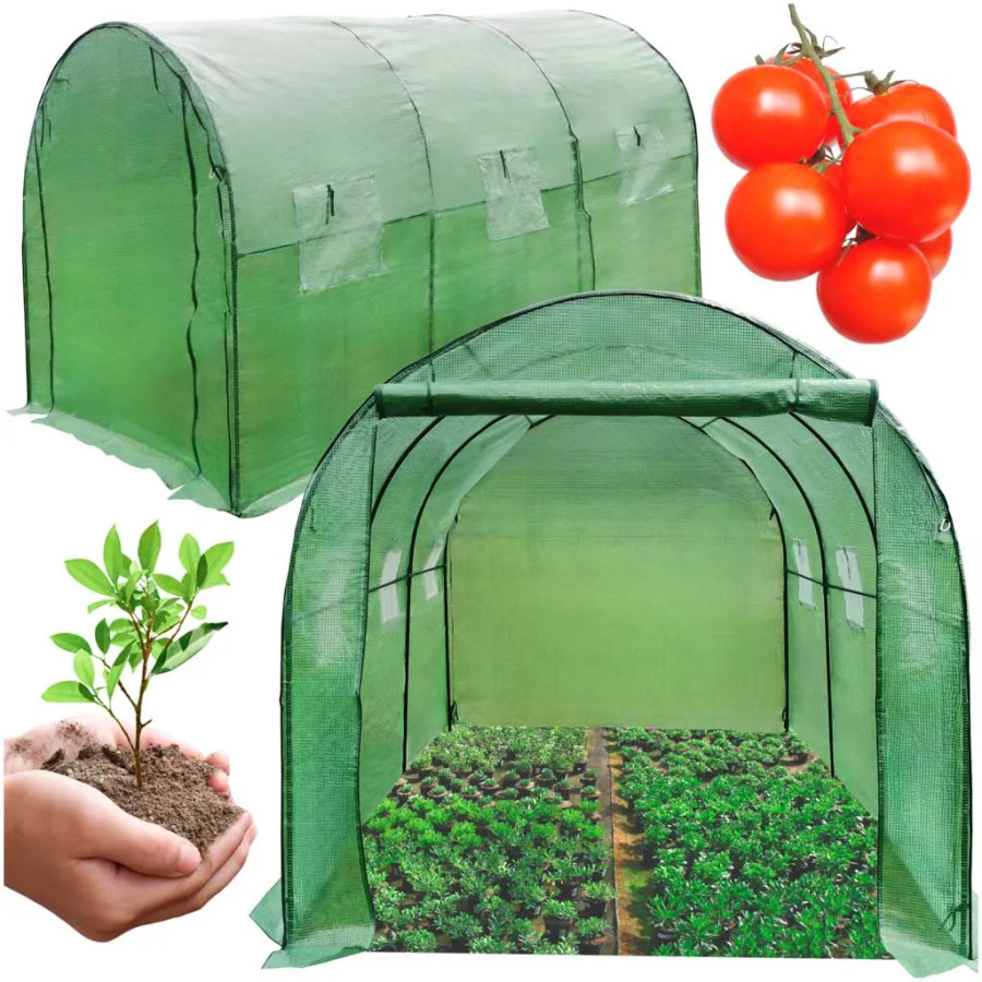 Foil tunnel garden greenhouse for vegetables 3x2x2 m