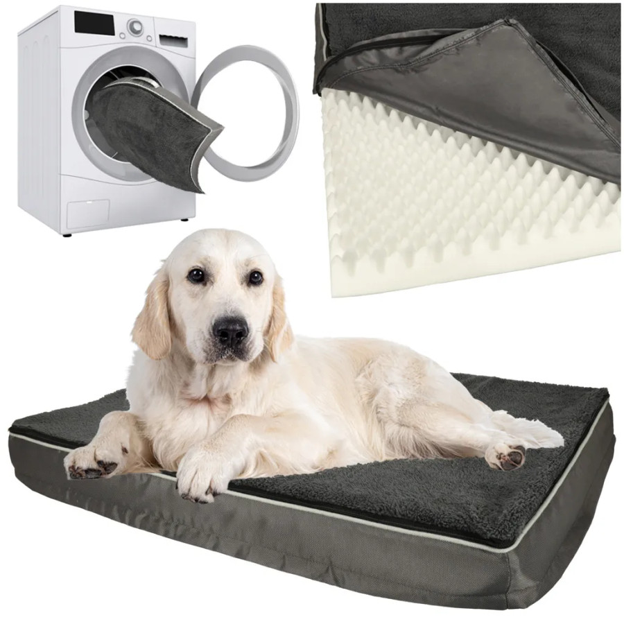 Orthopaedic dog bed grey 90x70x10cm