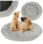 Dog bed plush cushion 100cm light grey