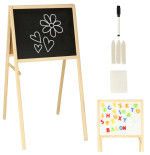 Magnetic double-sided chalkboard + letter chalk, sponge marker