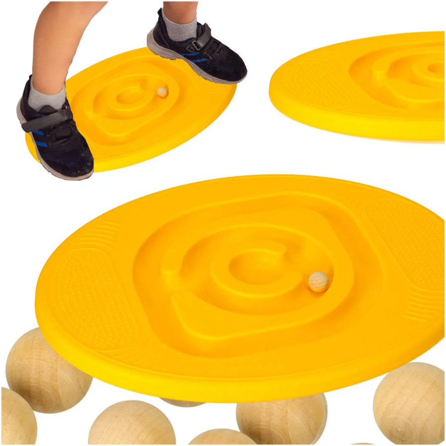 Balancing beam with balls orange