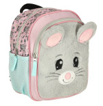 Nursery Backpack 10.5" Mouse Blue Grey
