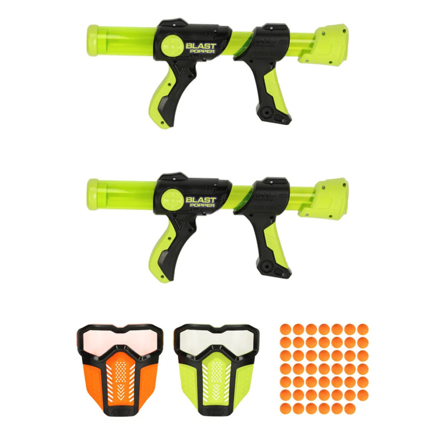 Ball gun with protective mask kit