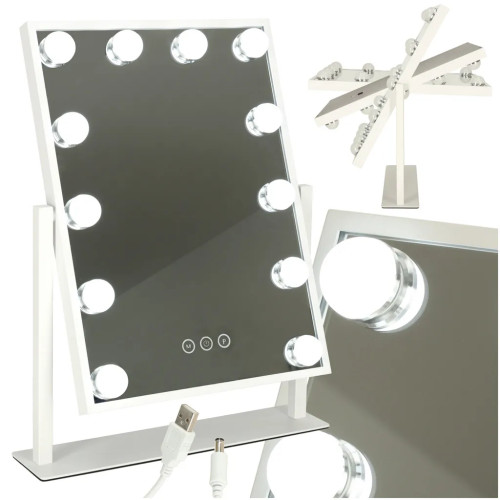 LED meigipeegel USB valgustusega 30x40cm