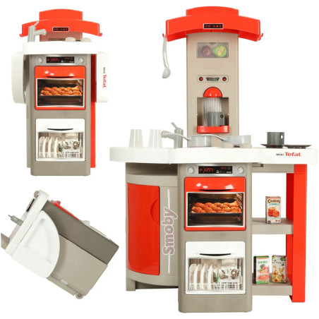 Kids plastic red kitchen with sound