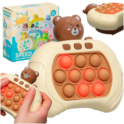 Anti-stress sensory teddy bear electronic game