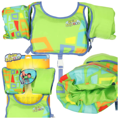 AQUASTAR Green swimming vest with sleeves