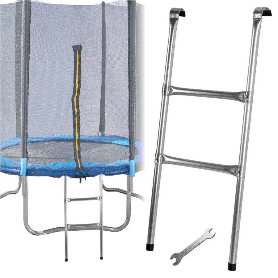 Metal trampoline ladder