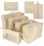 Suitcase organisers travel set 8 pieces clothes storage accessories waterproof bags make-up bag shoe bag waterproof bags