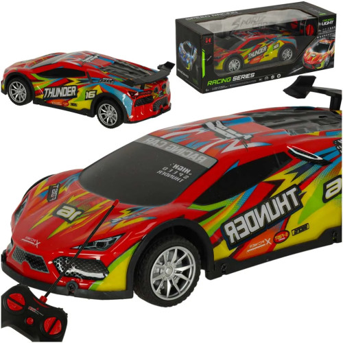 RC sporta auto sarkans