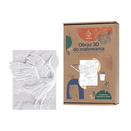 CANDELLANA Plaster colouring picture 3D painting crane set paints and brushes