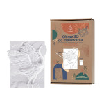 CANDELLANA Plaster colouring picture 3D painting crane set paints and brushes